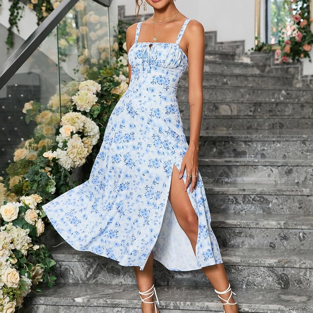 Midi Corset Floral Dress